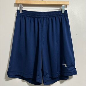 Diadora DiaDry Blue Drawstring 6” Stretchy Athletic Shorts Men’s Size M Soccer